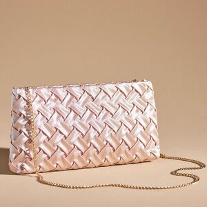 Anthropologie Woven Satin Clutch